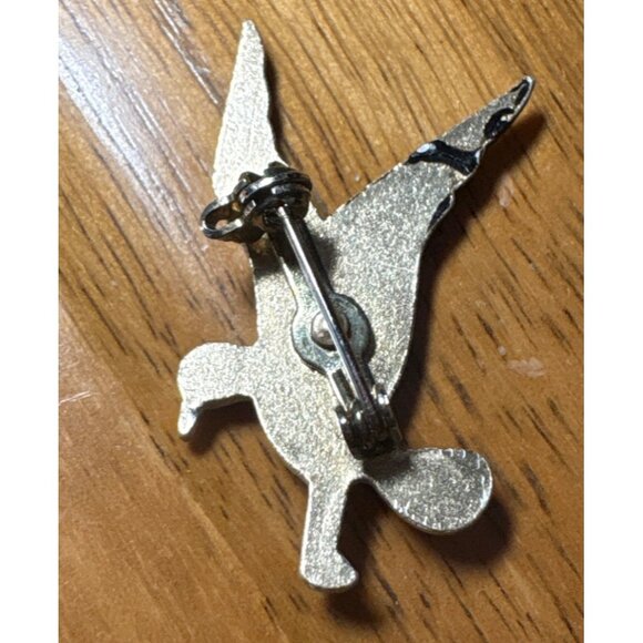 Vintage Seagull Enamel Pin Brooch White Blue 1.25" Nautical Cruise Beach - Picture 2 of 4